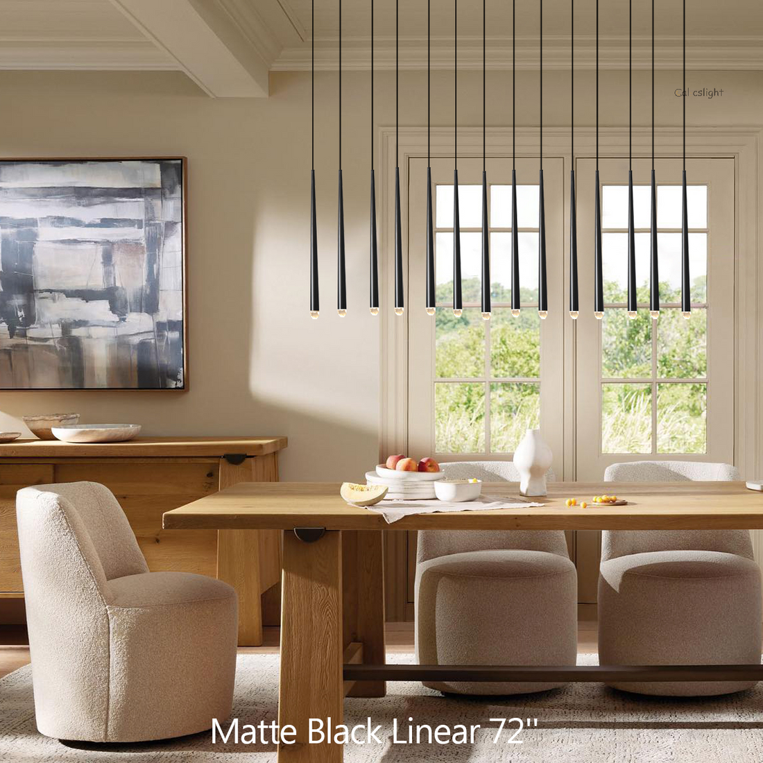 Aureline Brass Linear Chandlier 72"