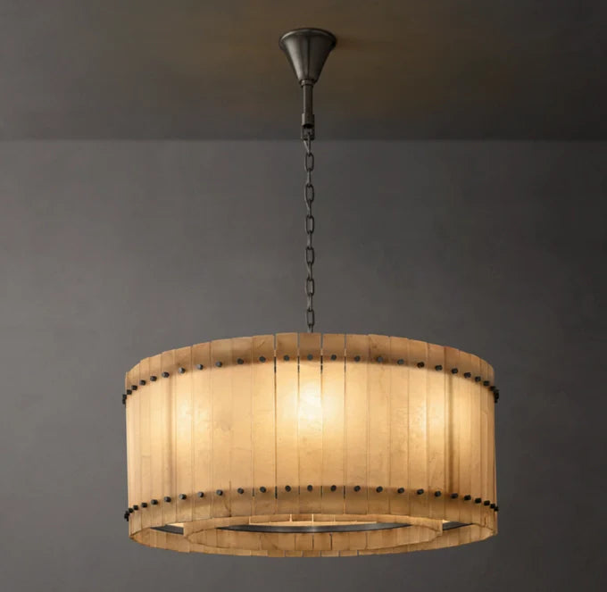 Marcus Alabaster Round Chandelier 37"