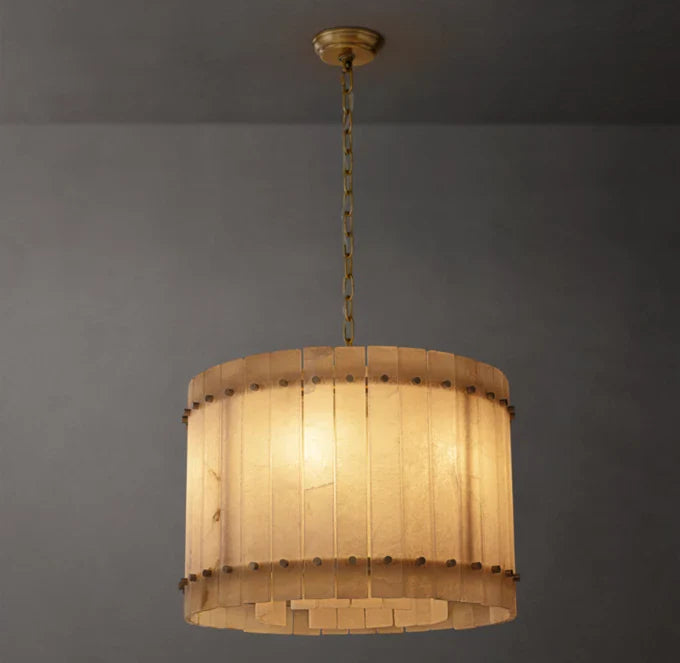 San Marcus Alabaster Round Chandelier 22"