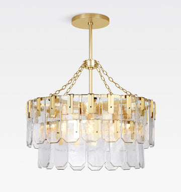 Nadia Glass Chandelier 30" 41"