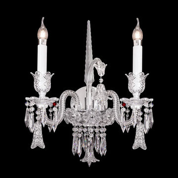 Elegance Candle Bacara Crystal Wall Sconce With Bell
