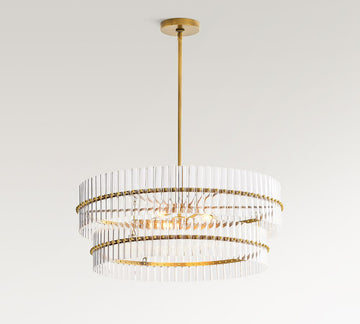 Mallory Crystal Round Chandelier (30"-48")