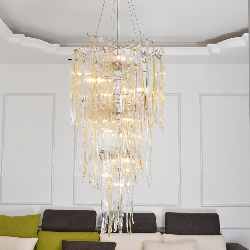 Luxury Crystal Branch Chandelier For Staircase