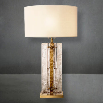 Ladika Smoke Glass Table Lamp 30"