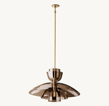 Blomn Amber Glass Cloche Grand Pendant
