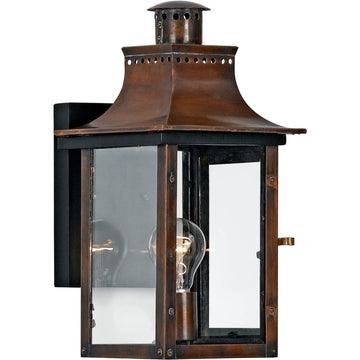 Roseto Iron 1 Light 16" Tall Outdoor Wall Sconce with Clear Glass