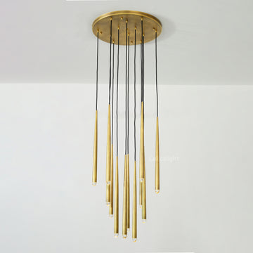Aureline Brass Round Chandelier 18"