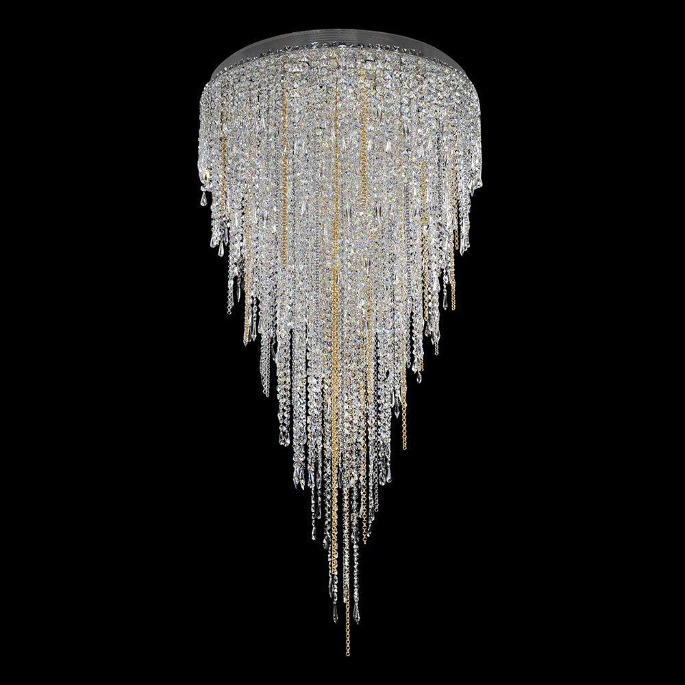 Modern Light Luxury Crystal Tassel Chandelier for Staircase/Living Room