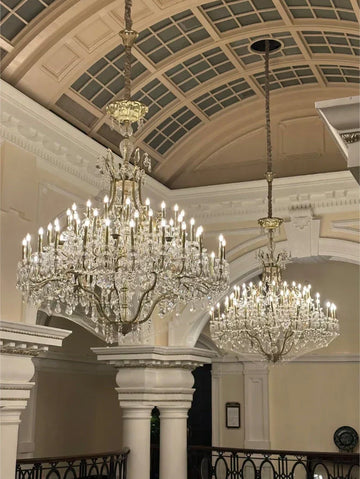 Luxury Crystal Chandelier in a Luxury Hotel | Georgia, USA, August 2023