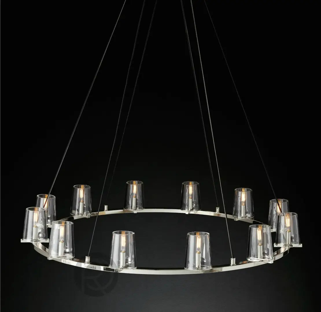 pauillac Clear Glass Round Chandelier 60"