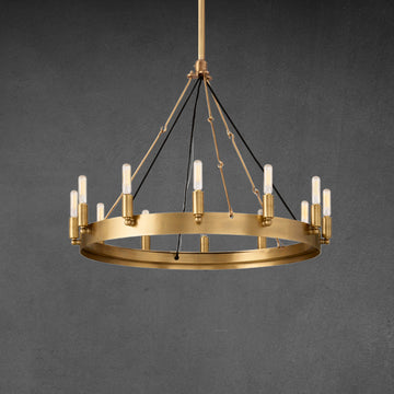 Caminy Vintage Filament Round Chandelier 26"