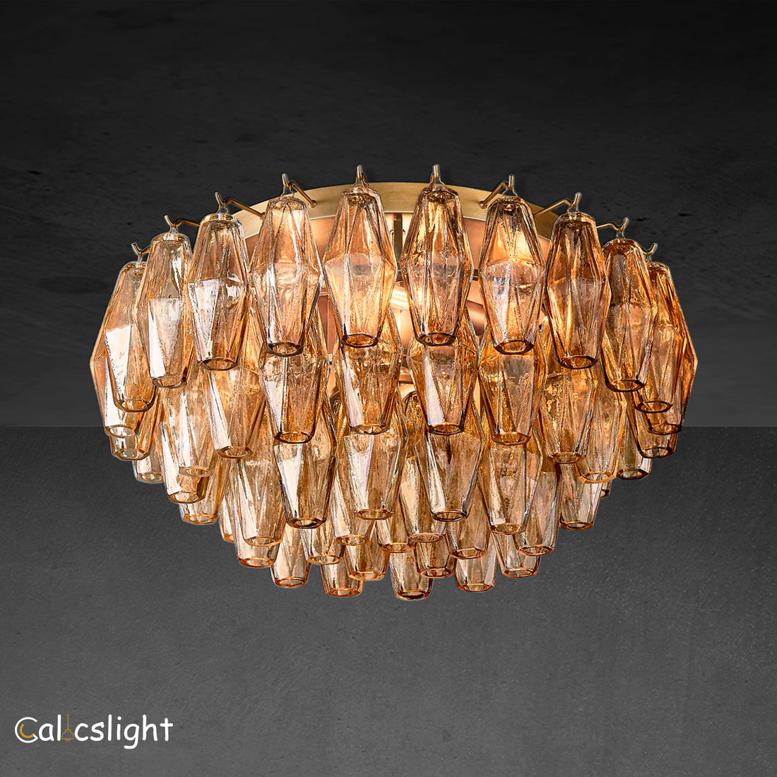 Chavelle Glass Round Flush Mount 22"