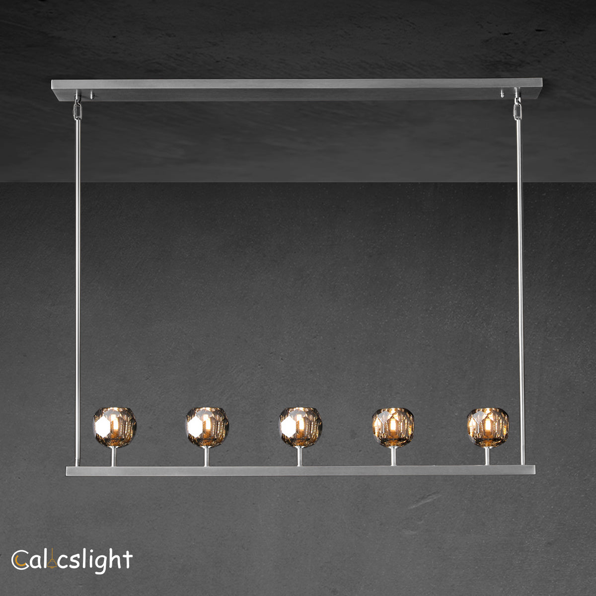 Bille De Crystal Ball Linear Chandelier 48"