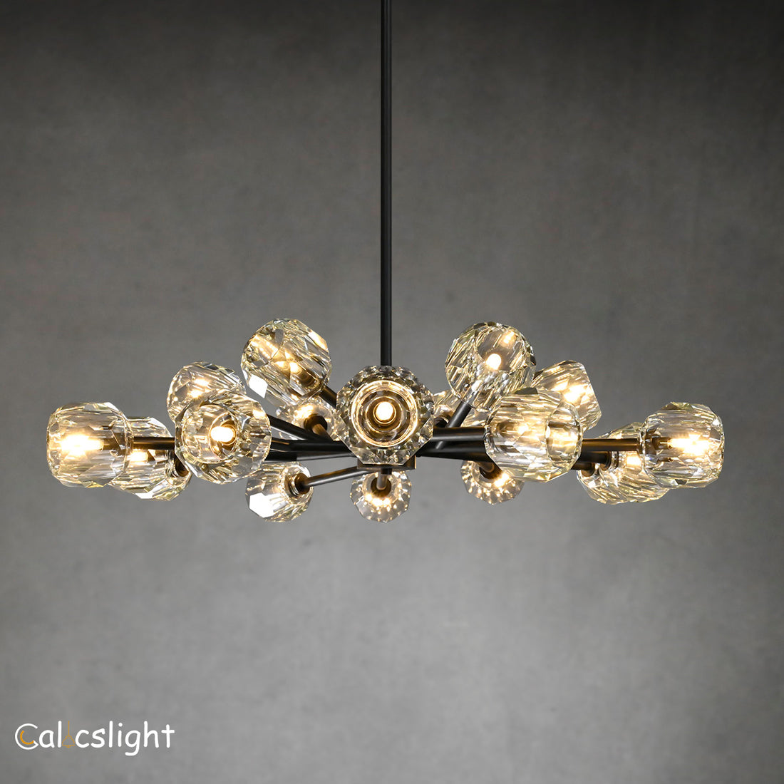 Bille De Crystal Ball Round Chandelier 36"