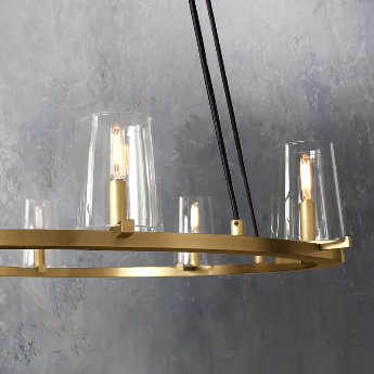 pauillac Clear Glass Round Chandelier 36"