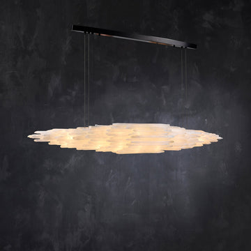 Selenite Medium Chandelier 59"W