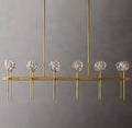 Boule De Cristal Clear Glass Double Linear Chandelier 60