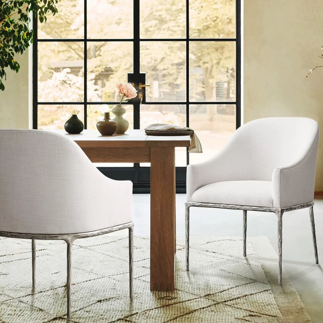 Thaddeus Slope Fabric Dining Armchair