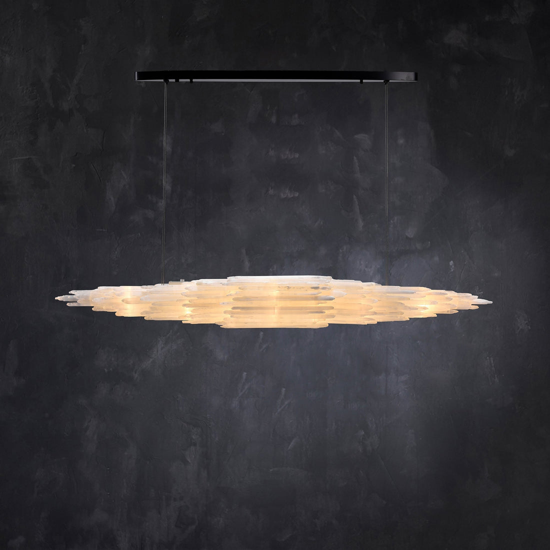 Selenite Medium Chandelier 59"W