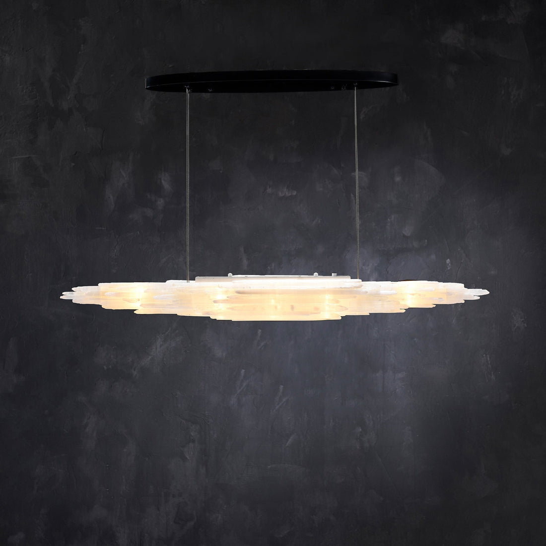 Selenite Small Chandelier 47"W