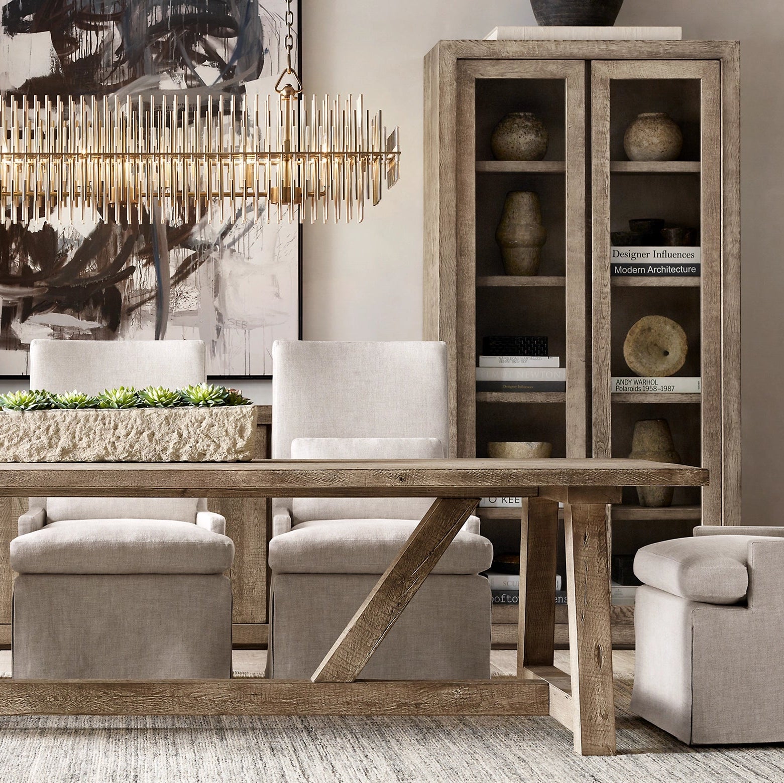 Emile Rectangular Chandelier 54"