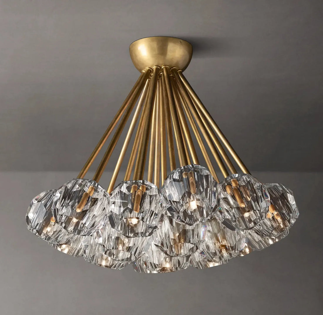 Bille De Crystal Ball Flush Mount 24"