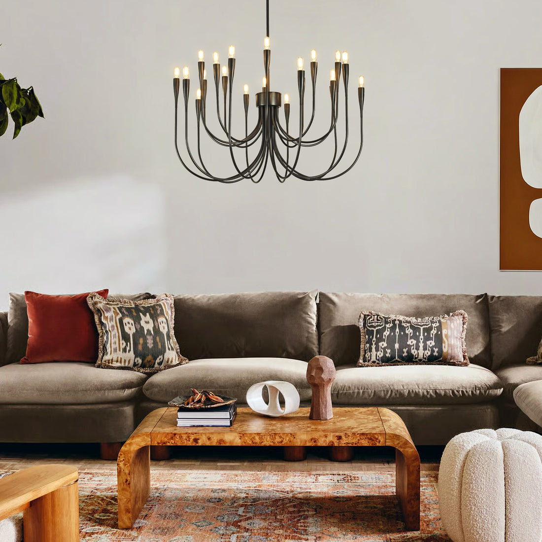 Iiona Large Brass Candelabra Chandelier Light