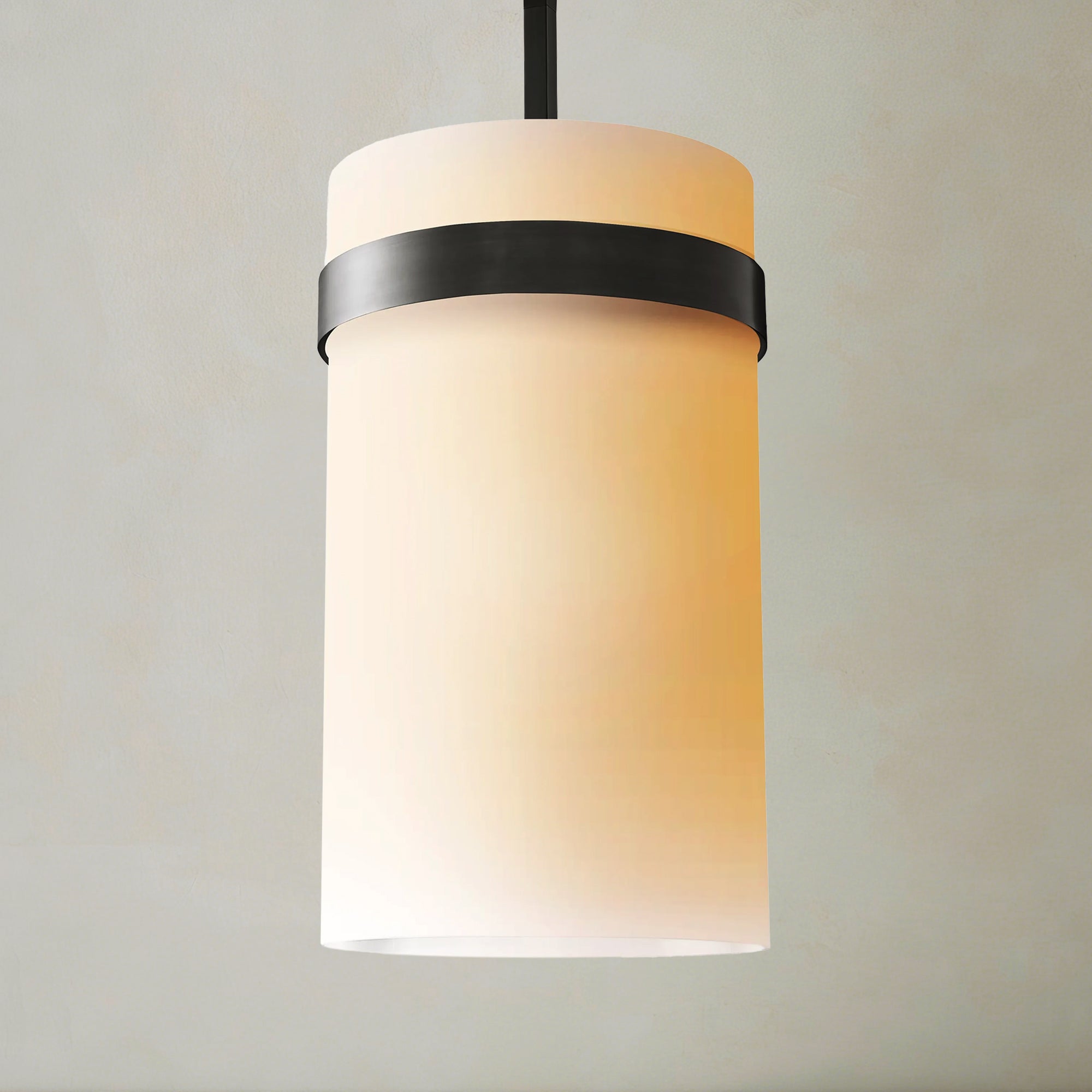 Ravelle Milk Glass Pendant 12"