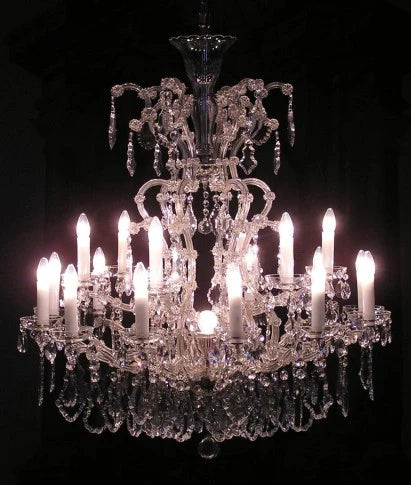 18 flames Silver Maria Theresa crystal chandelier with crystal Pendeloques