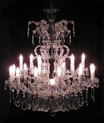 18 flames Silver Maria Theresa crystal chandelier with crystal Pendeloques