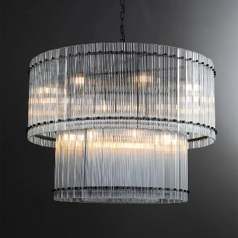 San Marco Two-Tier Round Chandelier  22" 37" 48" 60"
