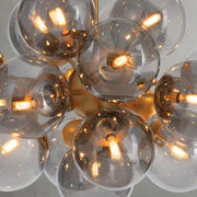 Mandoza Brass Smoked Glass Chandelier