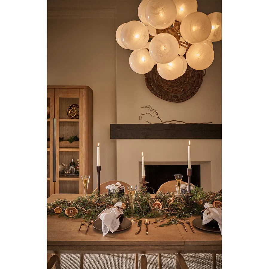 Mandoza Brass Glass Chandelier
