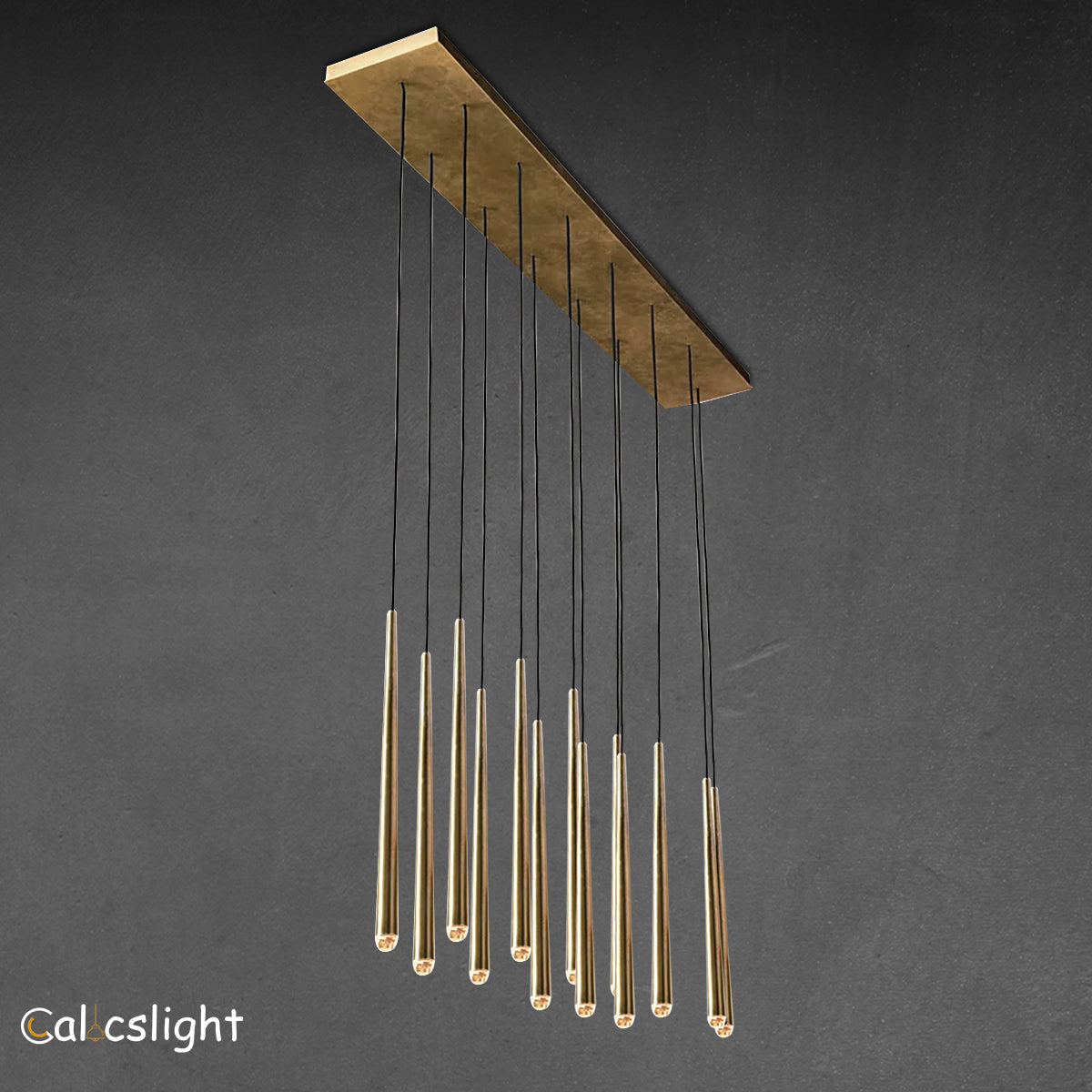 Aureline Brass Linear Chandlier 72"
