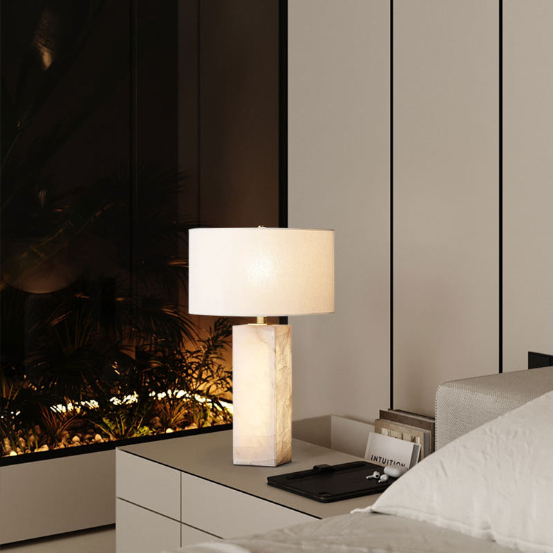 Vintage Alabaster Marble Table Lamp