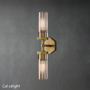 Lambrey Linear Short Bedroom Glass Wall Sconce