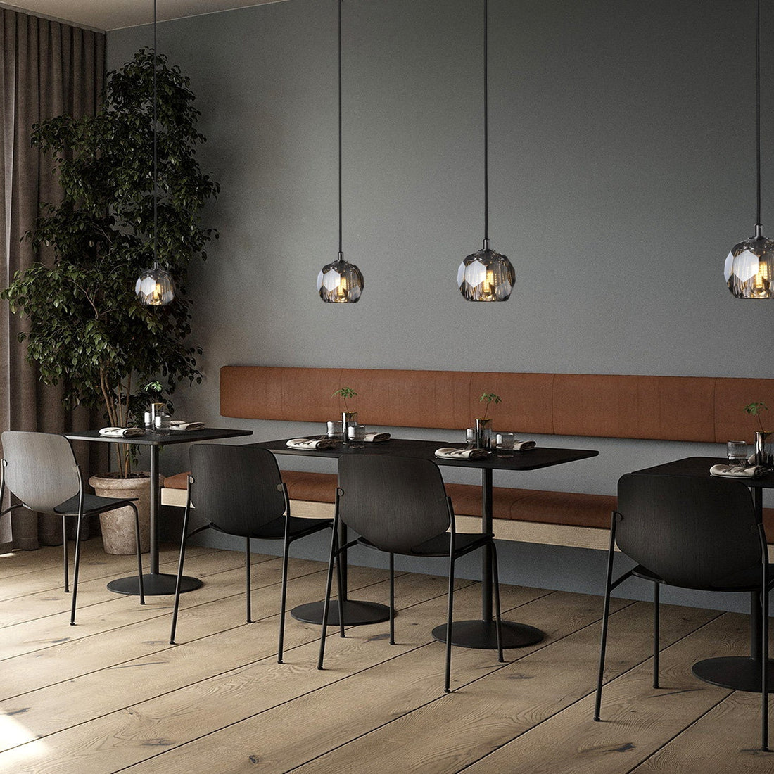 Bille De Crystal Double Ball Pendant Lighting