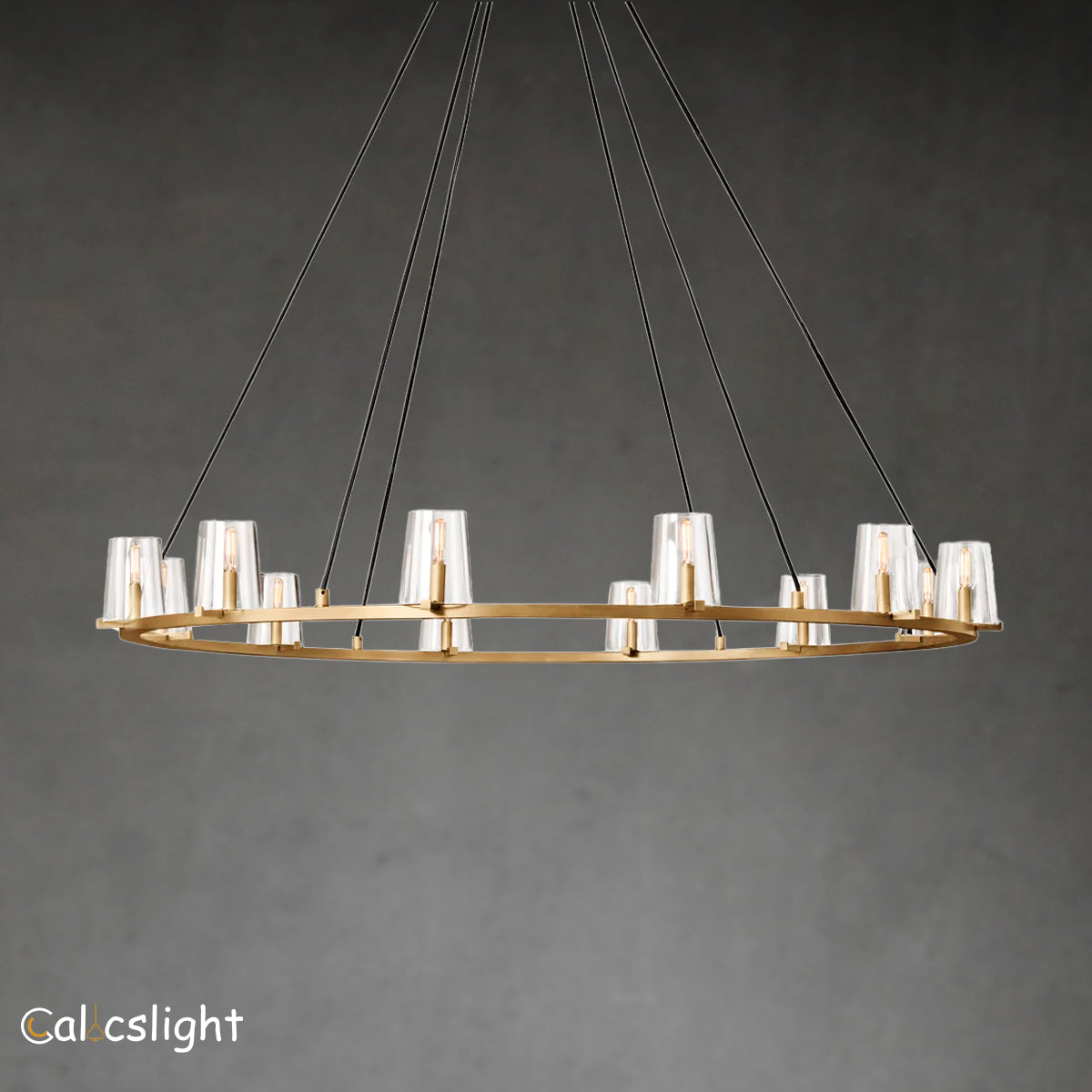 pauillac Clear Glass Round Chandelier 60"