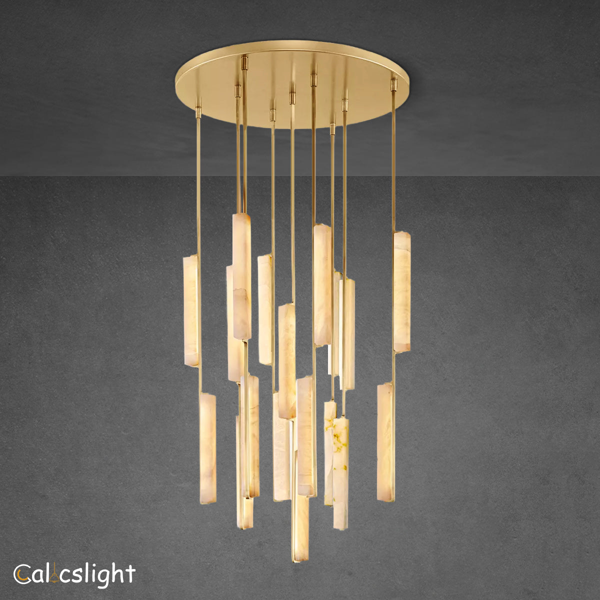 Aaron Alabaster Round Chandelier 40"