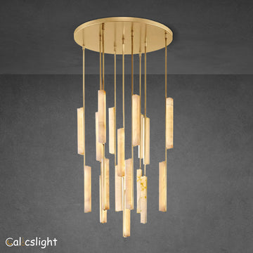 Aaron Alabaster Round Chandelier 40"
