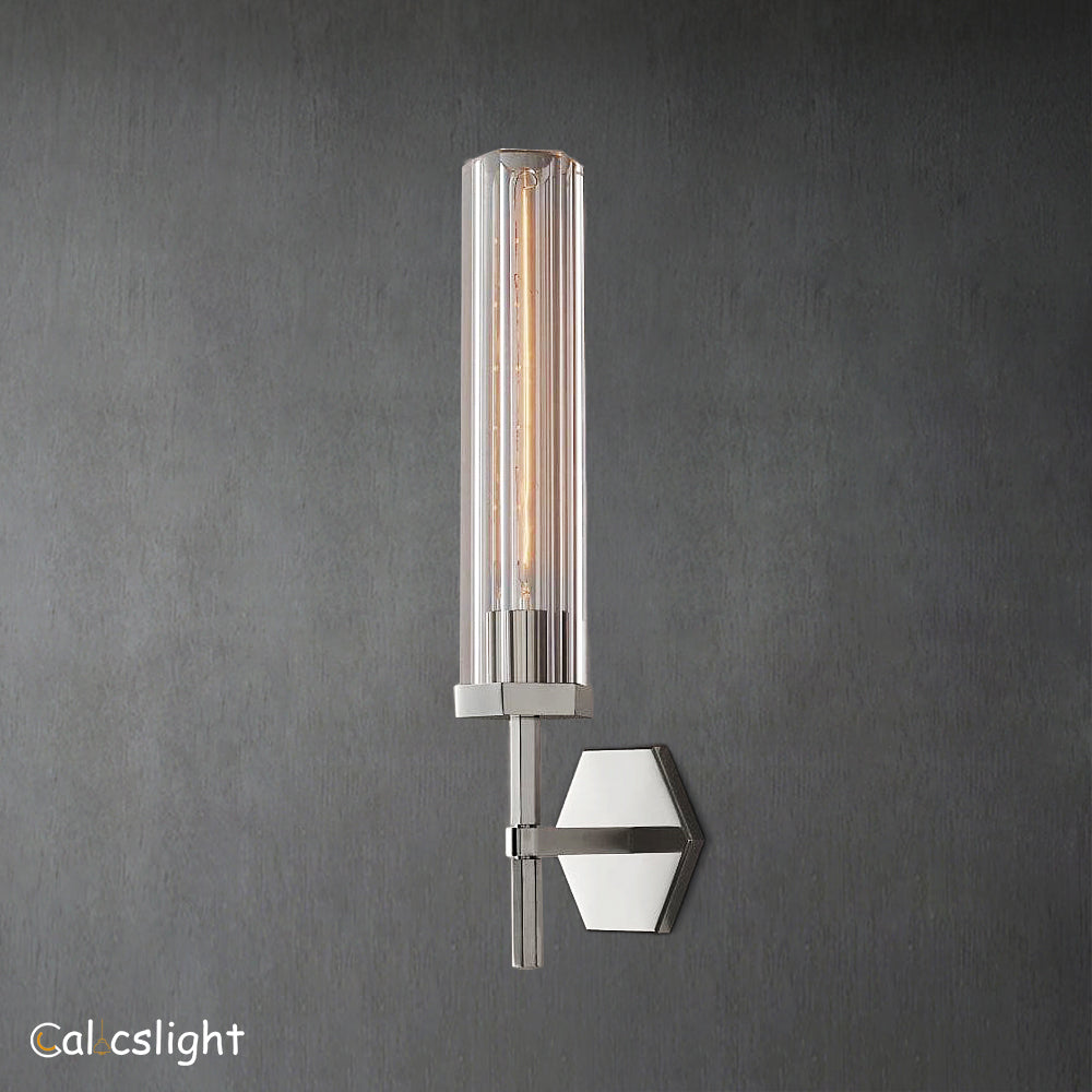 Lambrey Round Grand Bathroom Wall Sconce