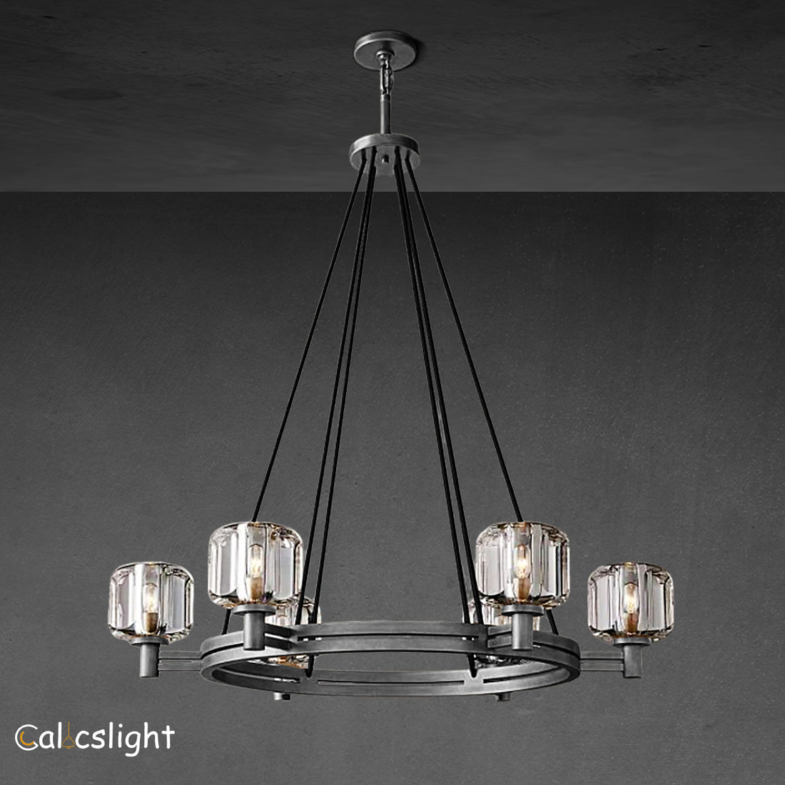 Durane Crystal Round Chandelier 36"