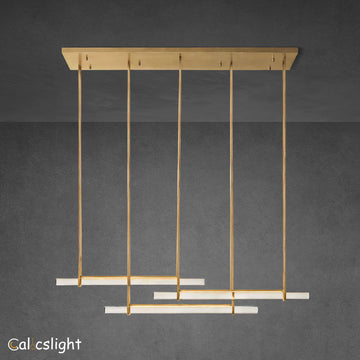 Audubon Crystal Triple Bar Linear Chandelier