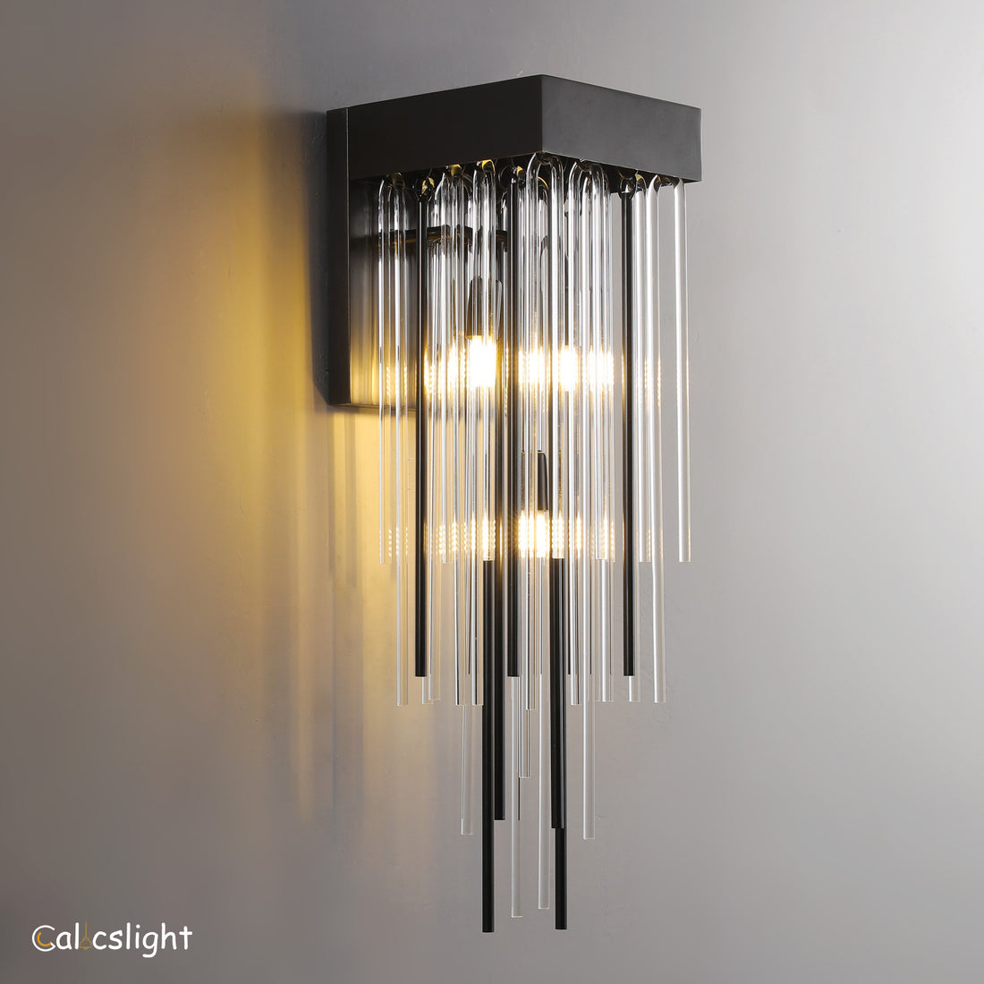 Caslinne Glass Brass Wall Sconce