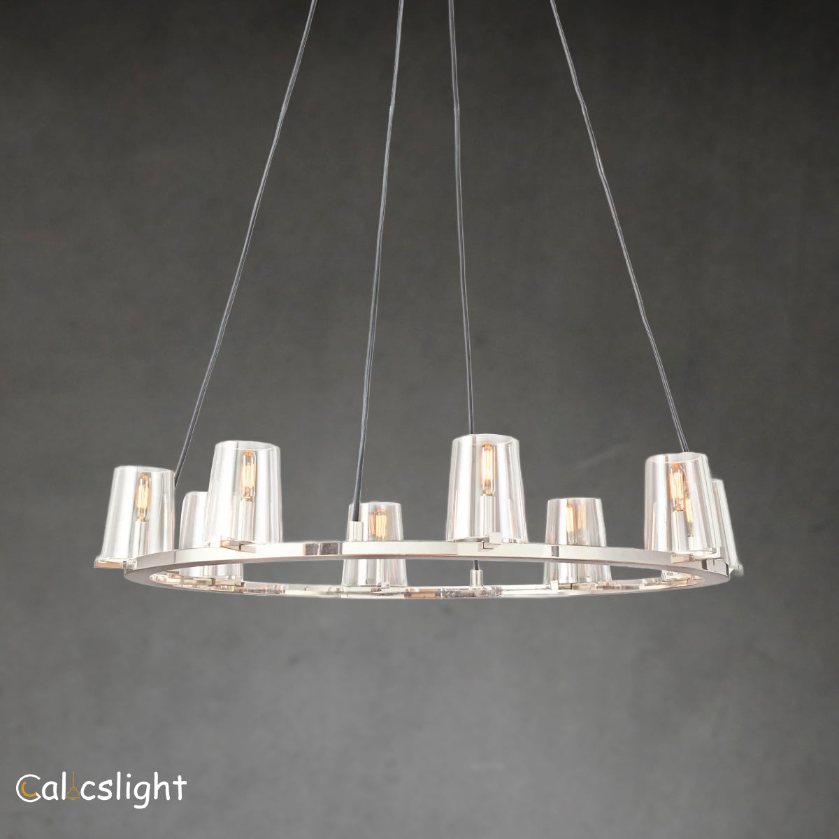 pauillac Clear Glass Round Chandelier 36"