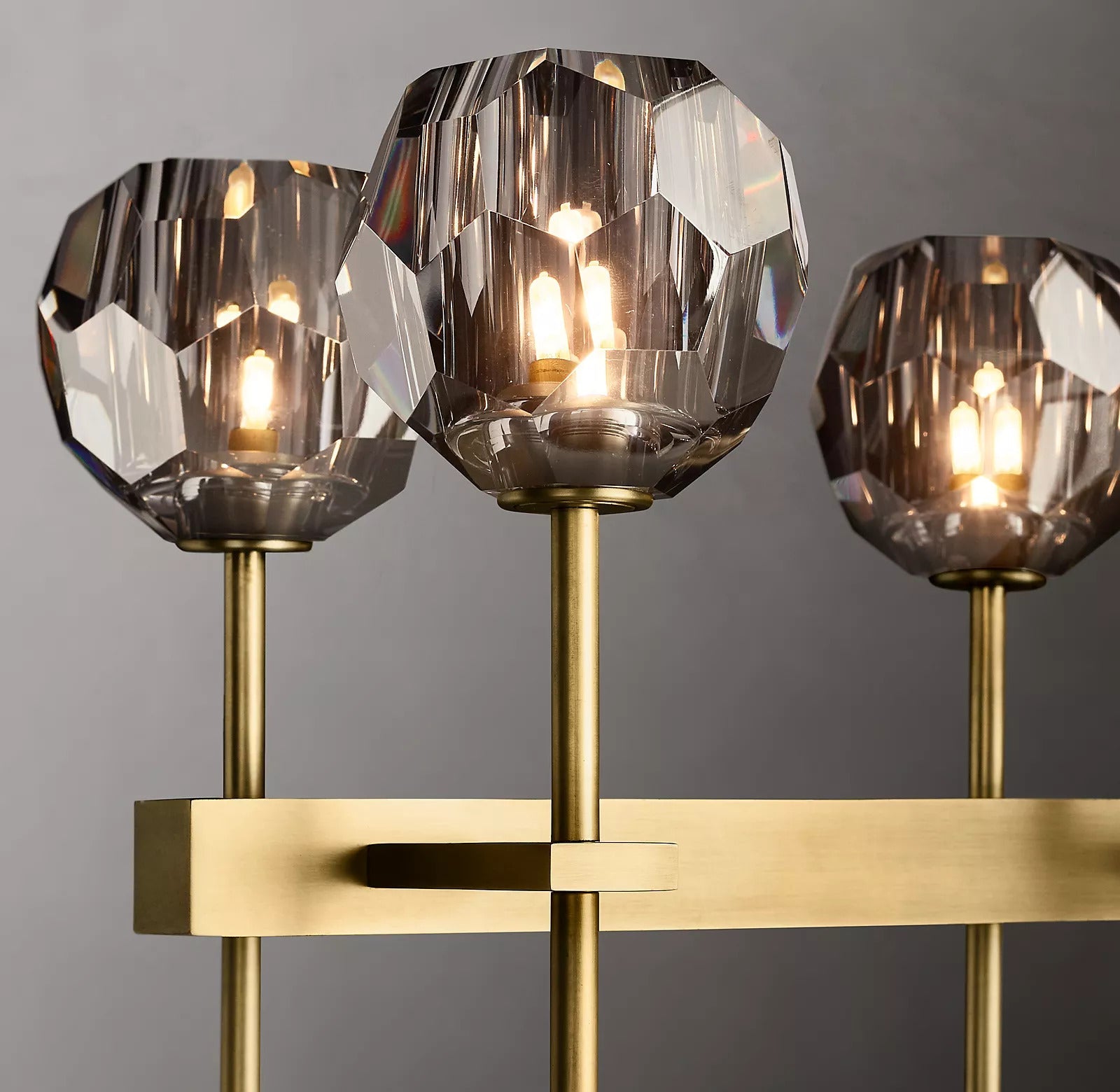 Boule De Cristal Clear Glass Double Linear Chandelier 60"