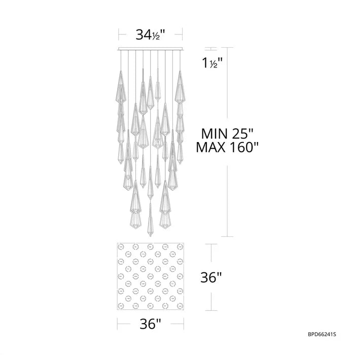 Devote Linear Chandelier 40 Light