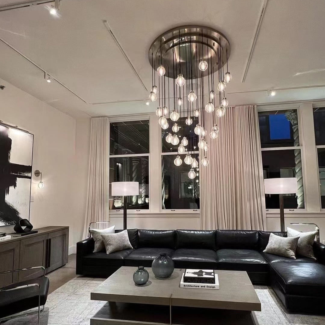 Pearl Round Chandelier 48"