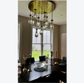 Raindrop Glass Round Chandelier 36