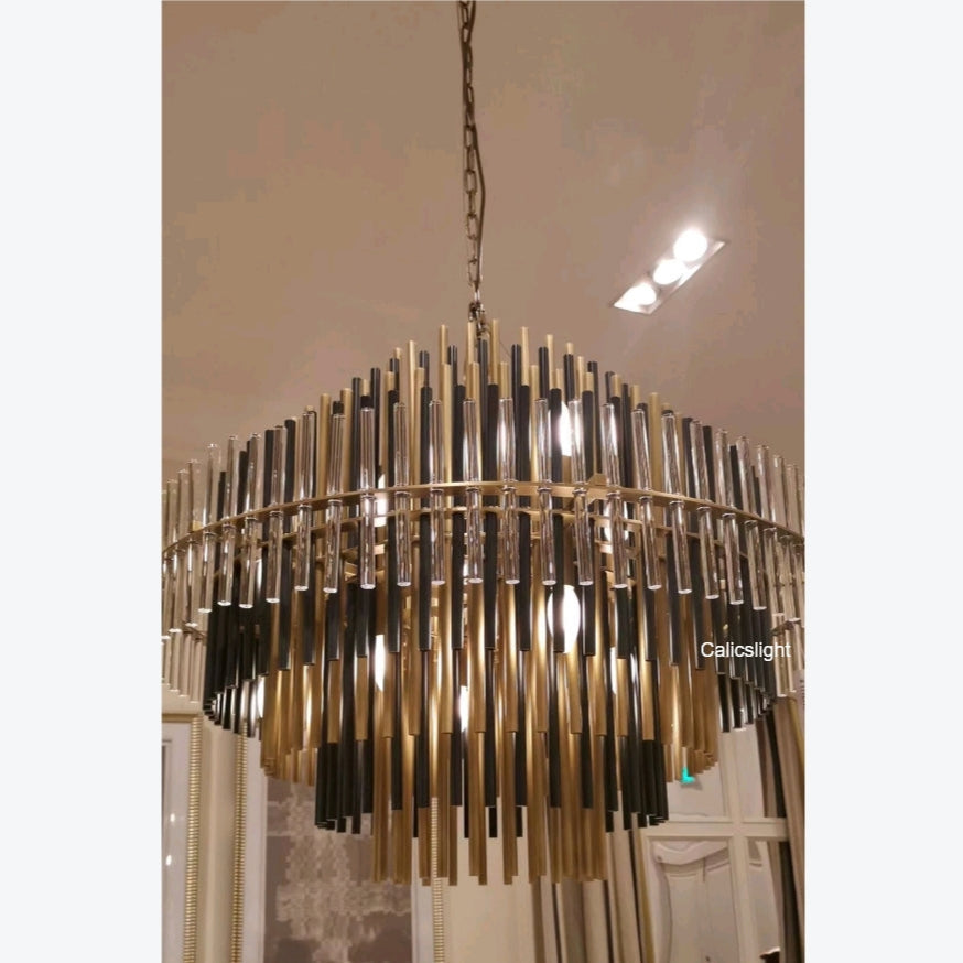 Emile Industrial Wind Round Chandelier 24" 32" 42"